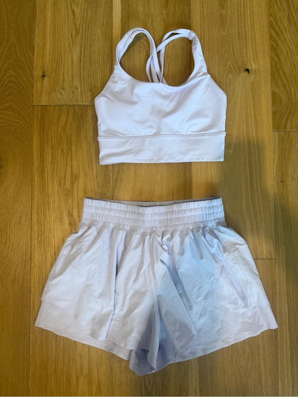 Lululemon Lavender Top/Shorts Set